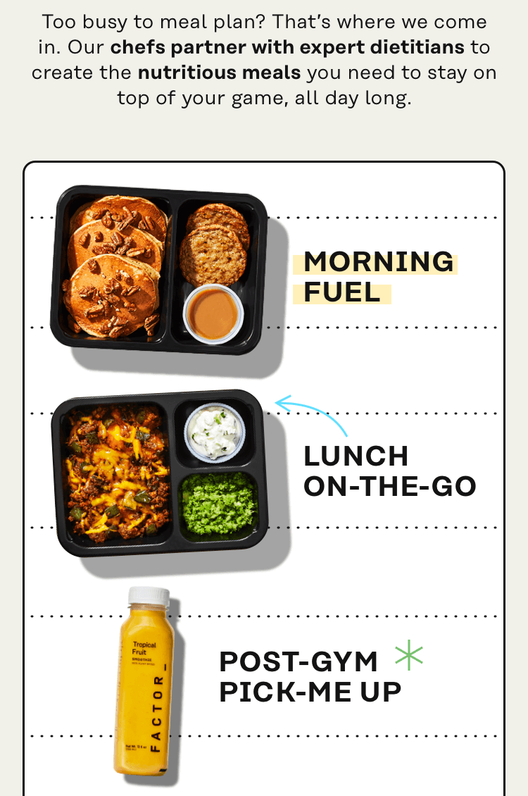 Morning fuel, lunch on-the-go, post-gym pick-me up