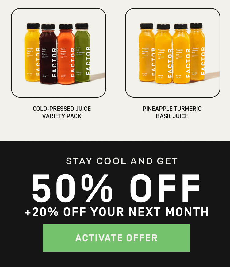 Stay cool and get 50% Off + 20% Off your next months | Activate Offer