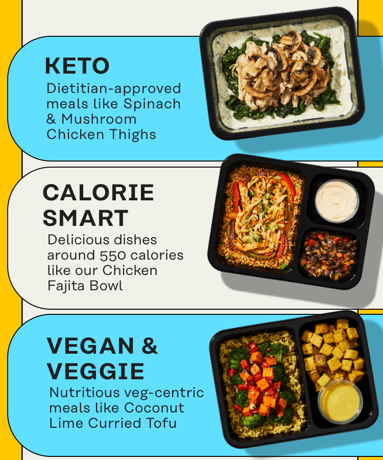 Keto, Calorie Smart, Vegan + Veggie, Protein Plus