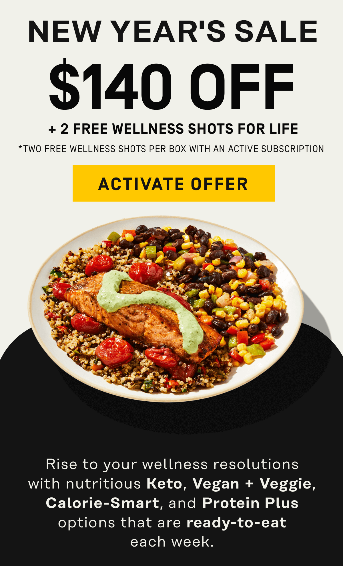 New Year's Sale $140 OFF + Free Wellness Shots for Life* [Two free wellness shots per box with an active subscription]