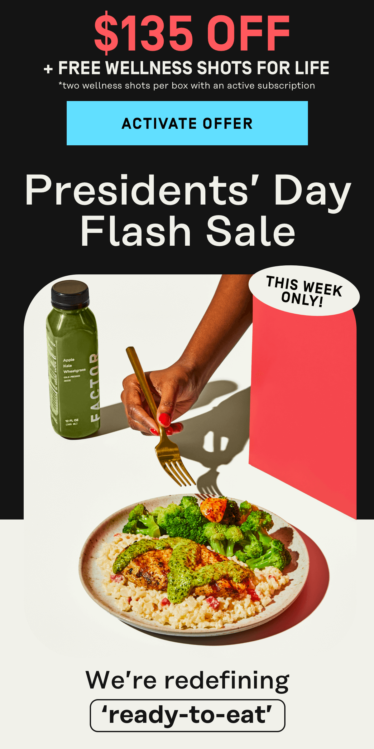 Presidents' Day Flash Sale $135 Off + Free Wellness Shots for Life | Activate Offer