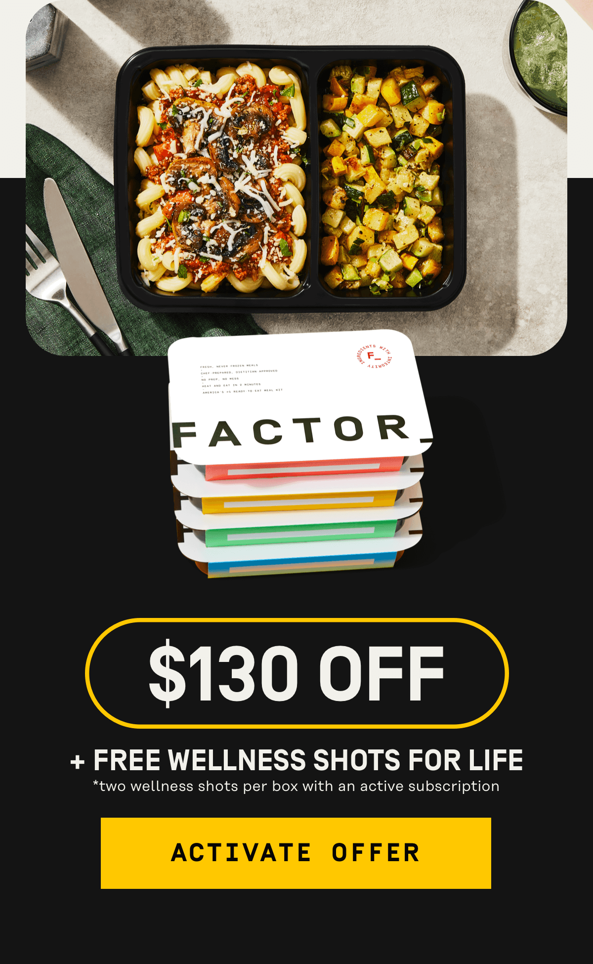 $130 Off + Free Wellness Shots for Life | Activate Offer