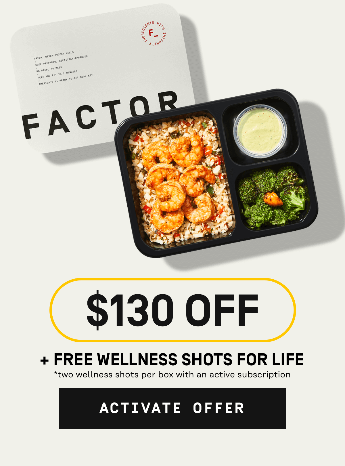 $130 Off + Free Wellness Shots for Life | Activate Offer