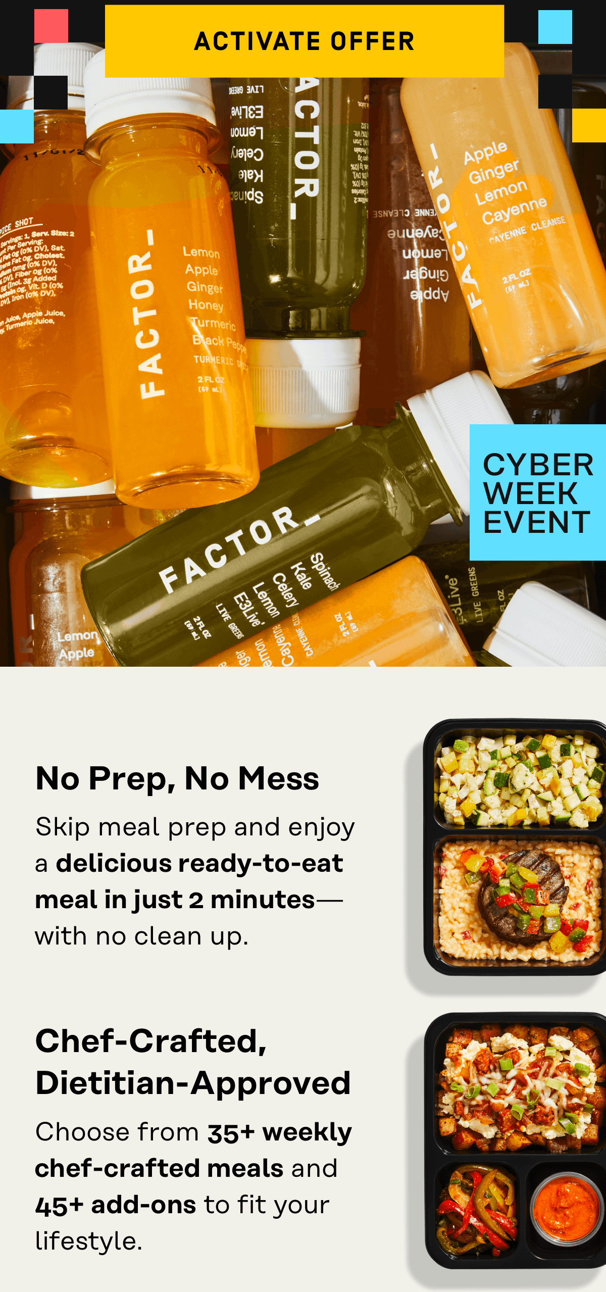 No prep, no messs - skip meal prep and enjoy a delicious ready-to-eat meal in just 2 minutes!