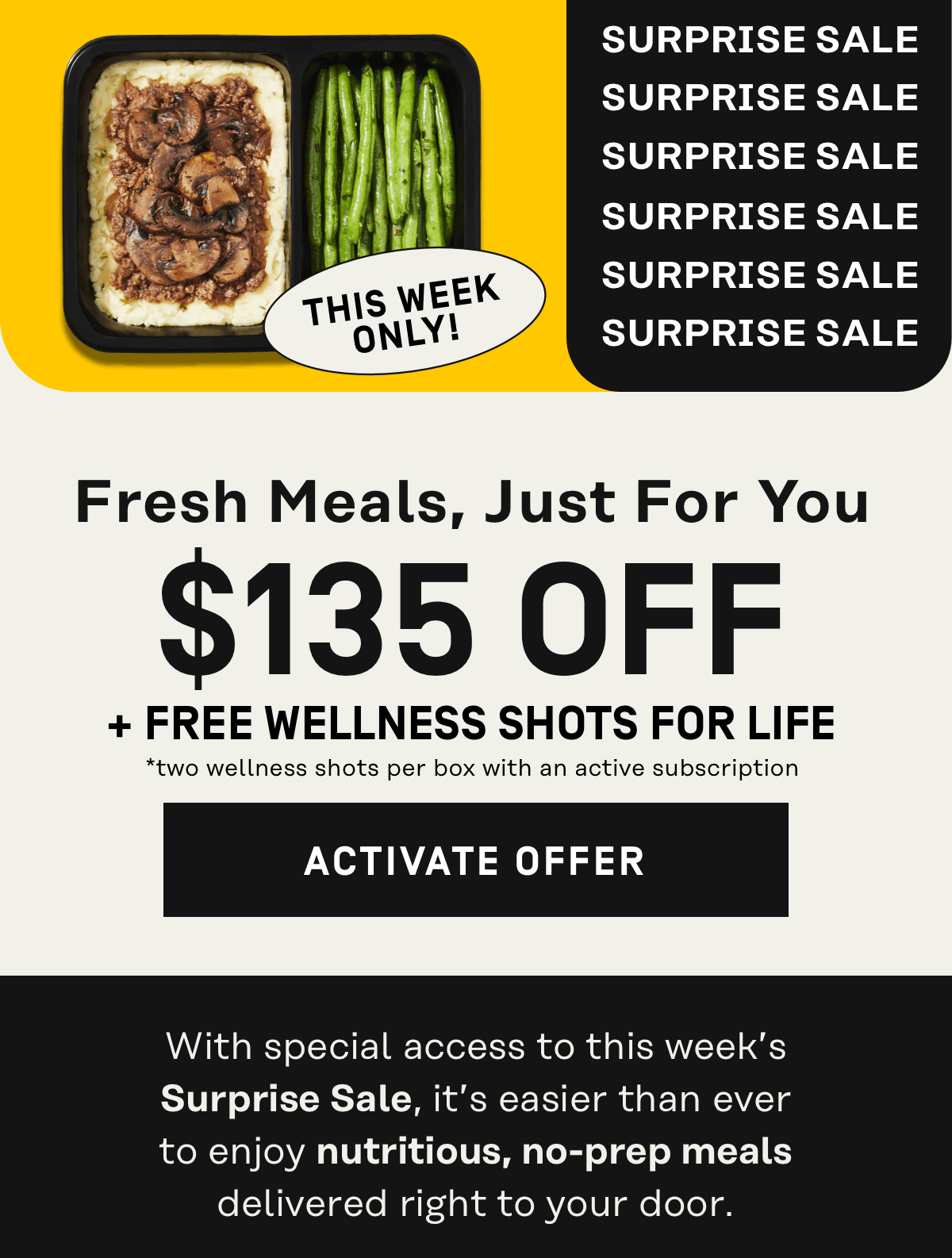 Surprise Sale! $135 Off + Free Wellness Shots for Life | Activate Offer