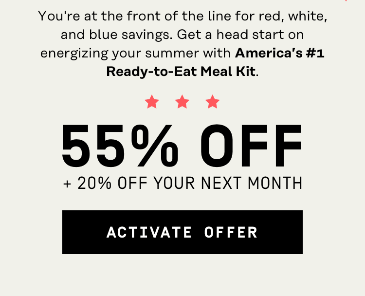 50% Off + 20% Off your next month | Activate Offer