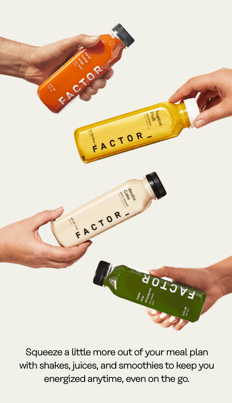 shakes, juices and smoothies to keep you energized, even on the go