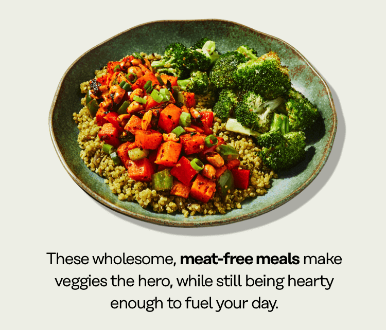 wholesome, meat-free meals that make veggies the hero