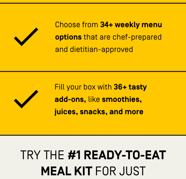 Choose from 34+ weekly menu options that are chef-prepared and dietitian-approved