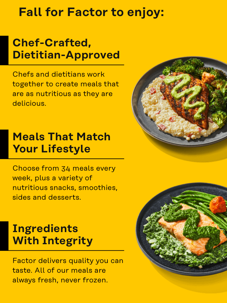 Chef-crafted dietitian-approved meals, meals that match your lifestyle, and ingredients with integrity