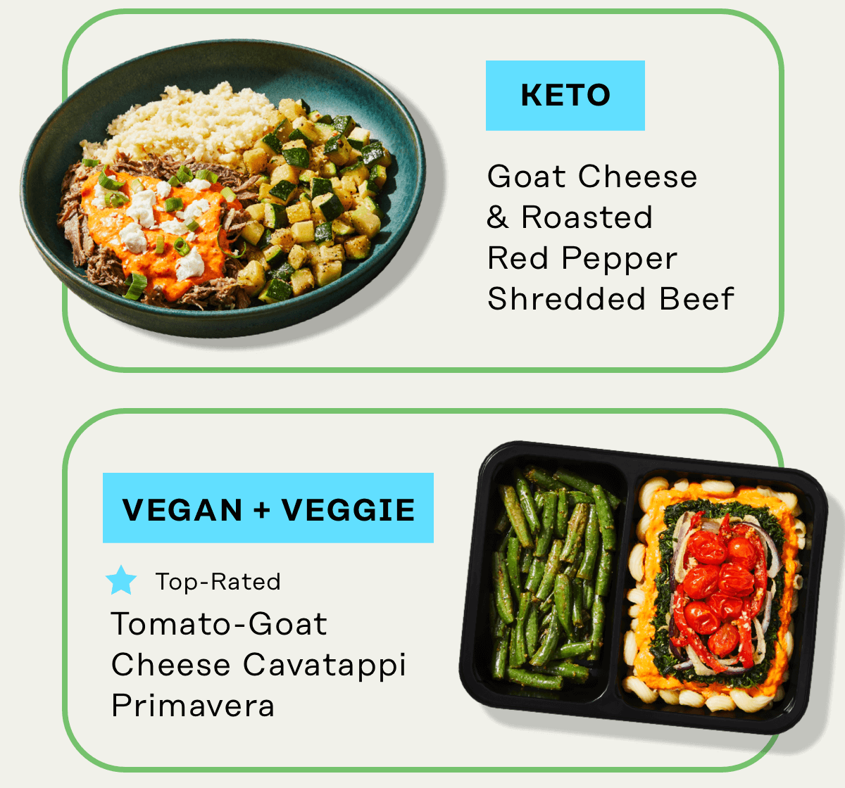 Keto, Vegan + Veggie