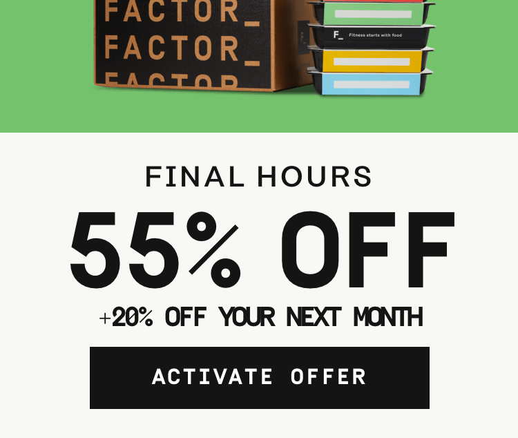 Final Hours: 55% Off + 20% Off your next month! Activate Offer