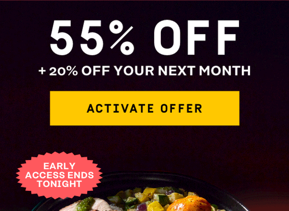  55% OFF + 20% Off your next month | Activate Offer